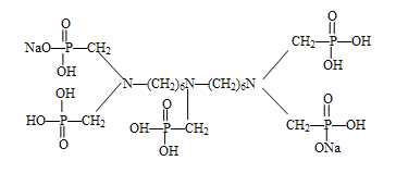 双1,6-亚己基三胺五甲叉膦酸钠(BHMTPh·PN)结构式